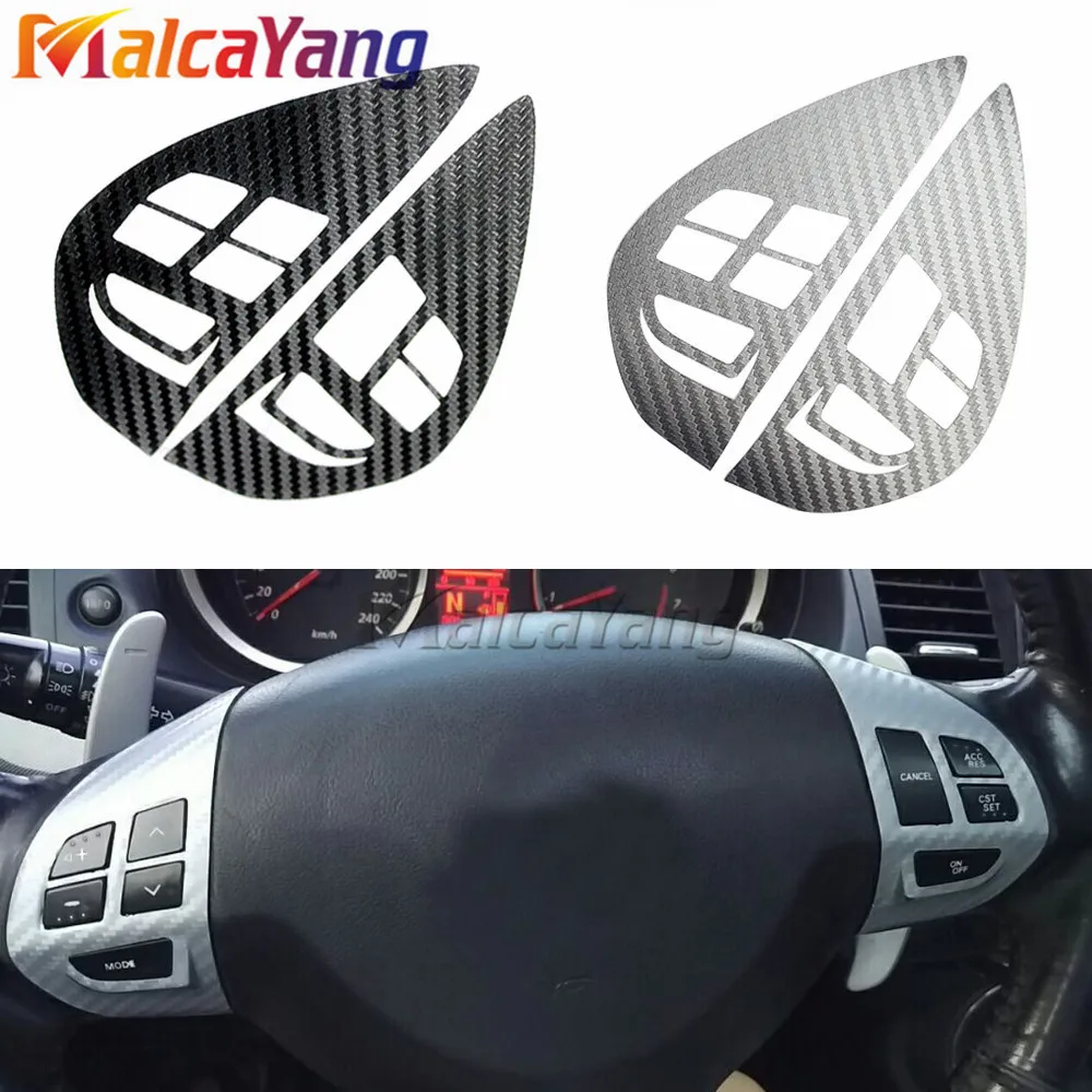 

Steering Wheel Switch Button Audio Cruise Control Button Sticker Cover Trim For Mitsubishi ASX Lancer Outlander RVR Pajero Sport