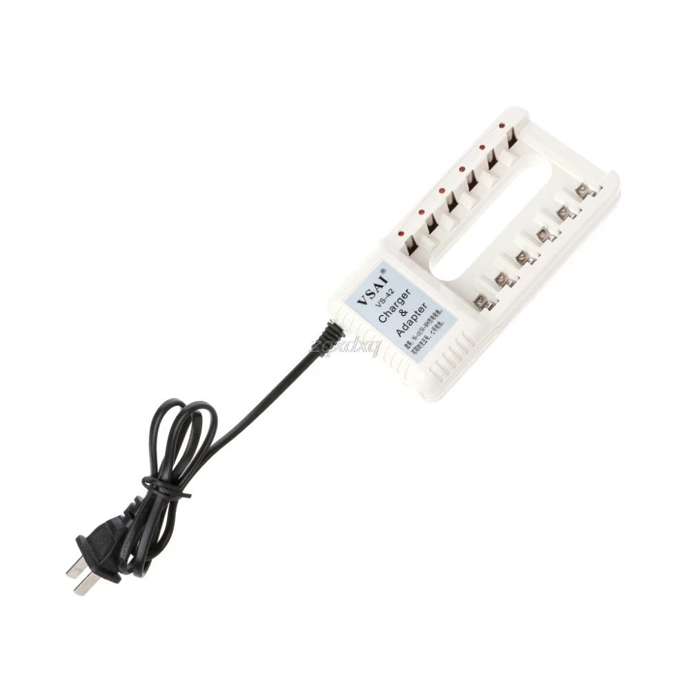 

6 Slots LED Light Battery Charger For NI-MH NI-CD AA AAA Rechargeable Batteries Z07 Drop ship