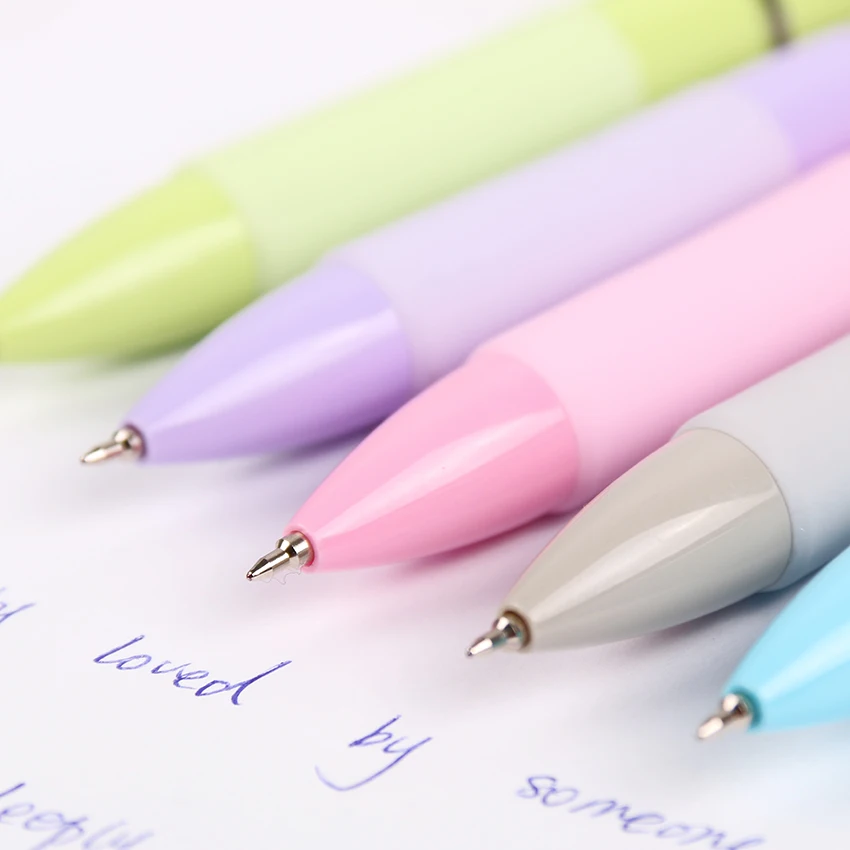 

3PCS/lot Korean Cute Plastic Ballpoint Pen for School Office Stationery 0.5mm Ink 3 Colors In 1 Escolar Material B-5161