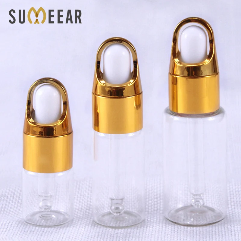 

20 Piece/Lot 5ml 10ml 15ml 20ml Essential Oil Bottles Portable Transparent Glass Eye Dropper Bottle Empty Cosmetic Containers