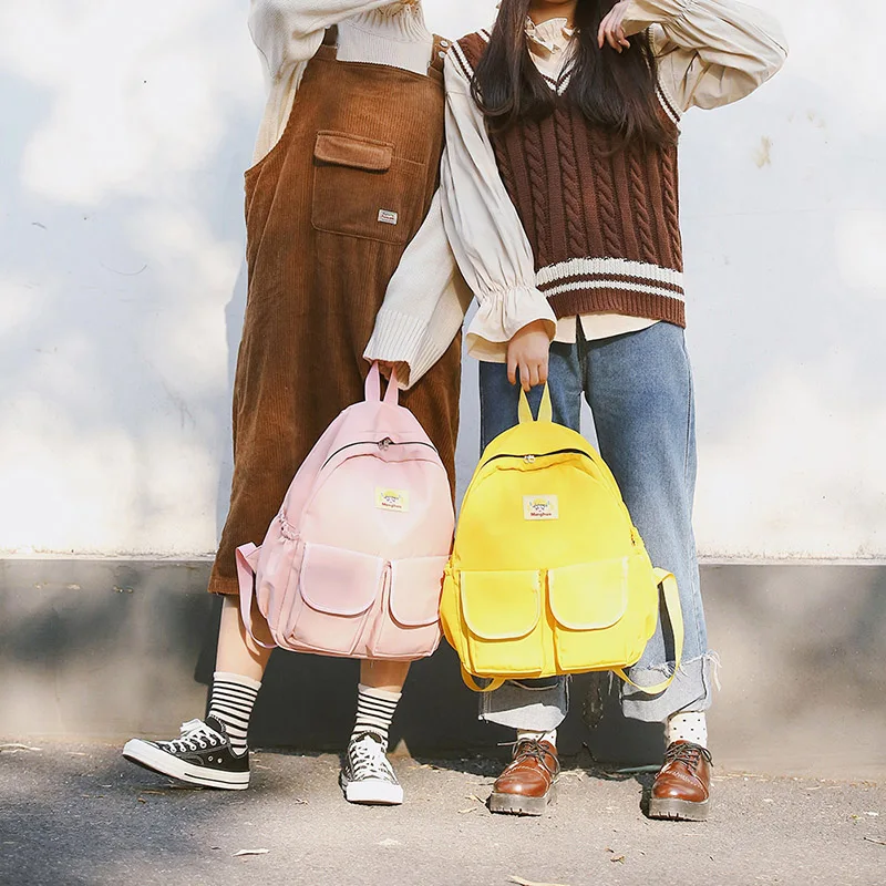 MENGHUO Women Backpacks for School Teenagers Girls Preppy Style School Bag Ladies Soft Fabric Backpack Female Book bag Mochilas (5)
