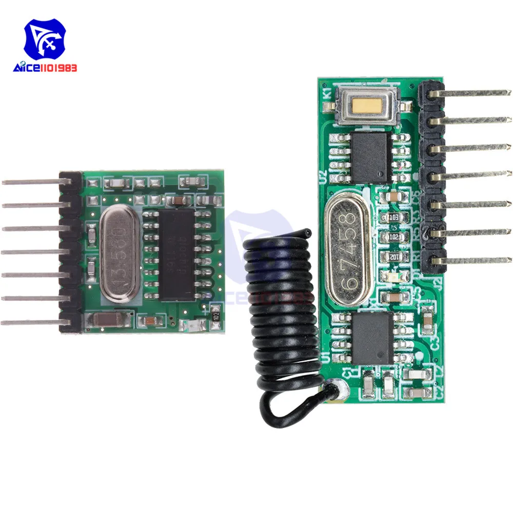 TX118SA-4 беспроводной с большим числом значений напряжения кодирования передатчик RX480E-4 декодирования приемник 4 канальный выход Модуль для 433 МГц пульт дистанционного управления