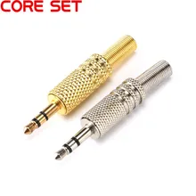 5 шт. 3,5 мм разъем стерео металл 3 полюса 3,5 штекер и Джек адаптер с пружиной припоя провода терминалы