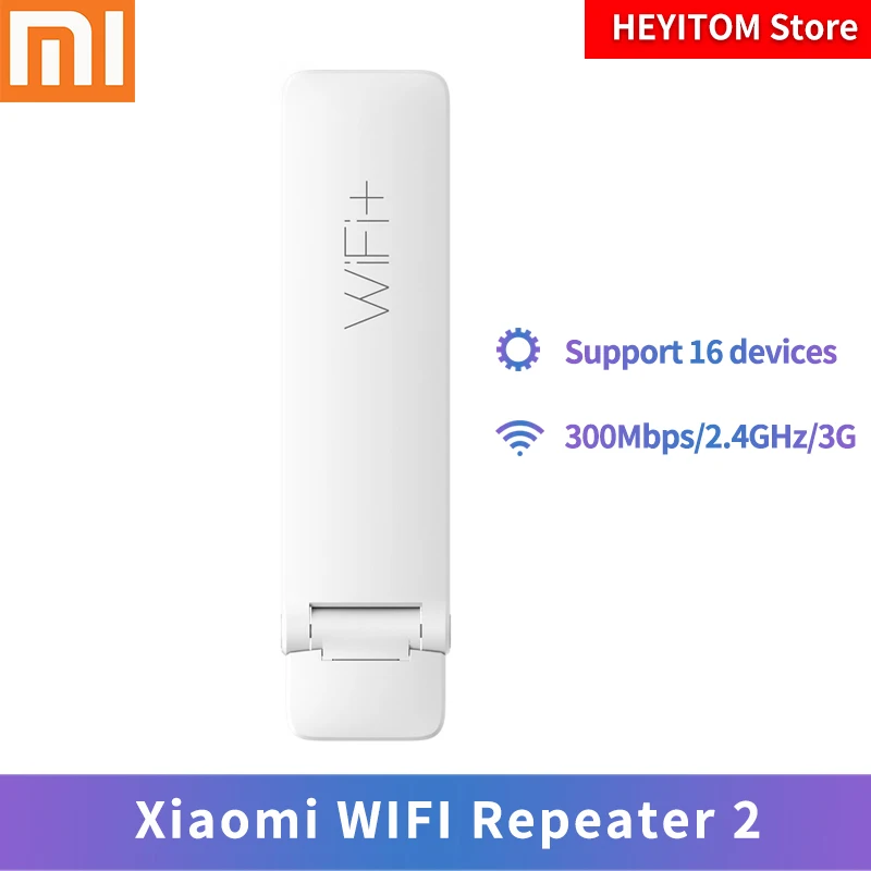 Xiaomi Wi-Fi ретранслятор 2 усилитель-удлинитель 300 Мбит/с 802.11n Беспроводной усилитель сигнала WiFi сигнала для mi фрезерный станок