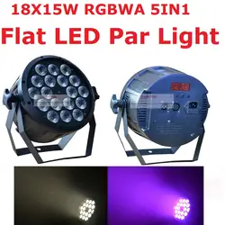 Распродажа 2016 18X15 Вт RGBWA светодио дный LED Par Light Вт 180 Вт DMX сценические огни деловые огни Professional Flat Par Can вечерние KTV диско DJ Лампа