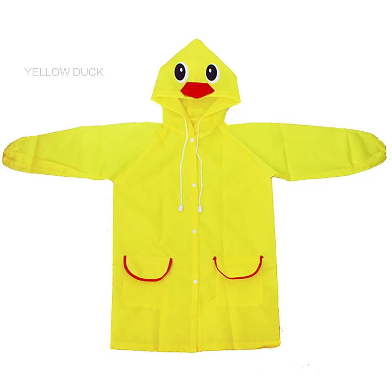 New Cartoon Animal Style Waterproof Kids Raincoat For Children Rain Coat Rainwear Rainsuit Student Poncho Drop Shipping - Цвет: Yellow