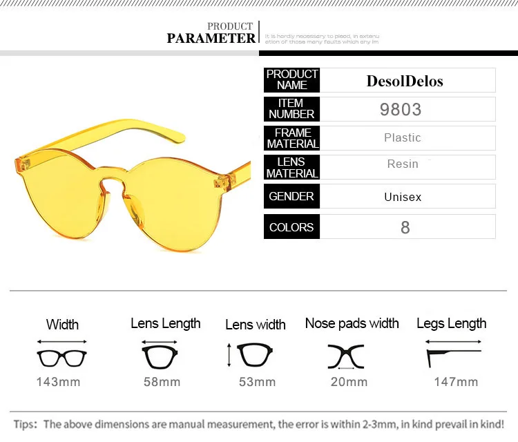 2019 New Trend Ladies Sunglasses Transparent Frameless Sunglasses Fashion Personality Sunglasses UV400