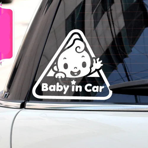 Белый автомобиль-Стайлинг автомобильные аксессуары детские на доске забавные наклейки на окна s и наклейки мультфильм Авто наклейки для