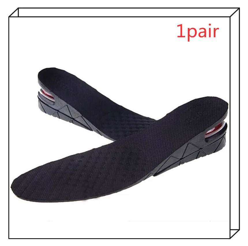 HOT 2Layers Stealth Adjustable Increased Insoles Foot Care For Men Women Increase Height Insole Black Air Cushion Pad Foot Care