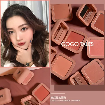 

Hot !Face Blusher Powder Matte Shiny Rouge Makeup Cheek Blusher Powder Minerals Palettes Blusher Brush Cream Natural Blush
