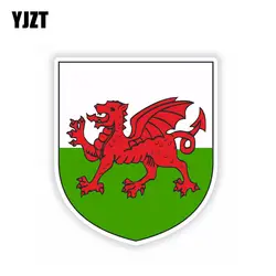 YJZT 11,1 см * 12,9 см Уэльс герб Стикеры автомобиля Стикеры CYM флаг наклейка 6-1512