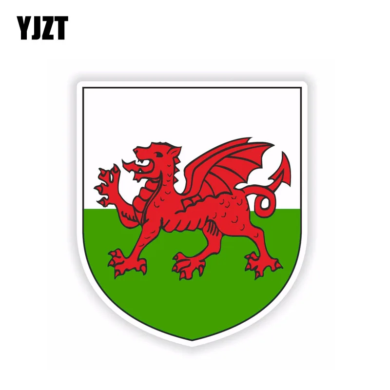 

YJZT 11.1CM*12.9CM Wales Coat Of Arms Sticker Car Sticker CYM Flag Decal 6-1512