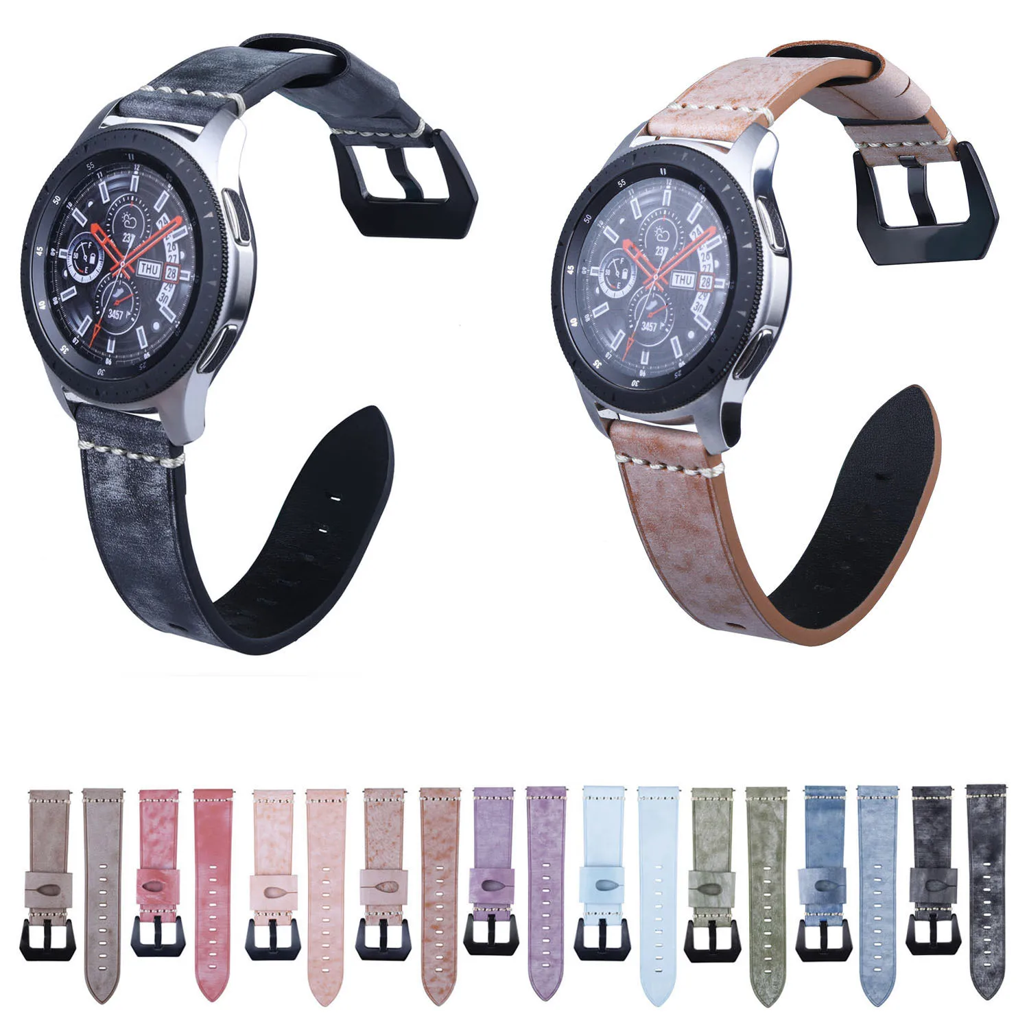 

Ремешок из натуральной кожи для Samsung Galaxy Watch 46 мм Gear S3 Frontier