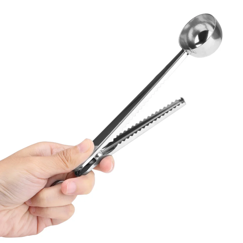 Stainless Steel Tea Coffee Measuring Cup Scoop Multifunction Kitchen Supplies With Clip Tools | Дом и сад