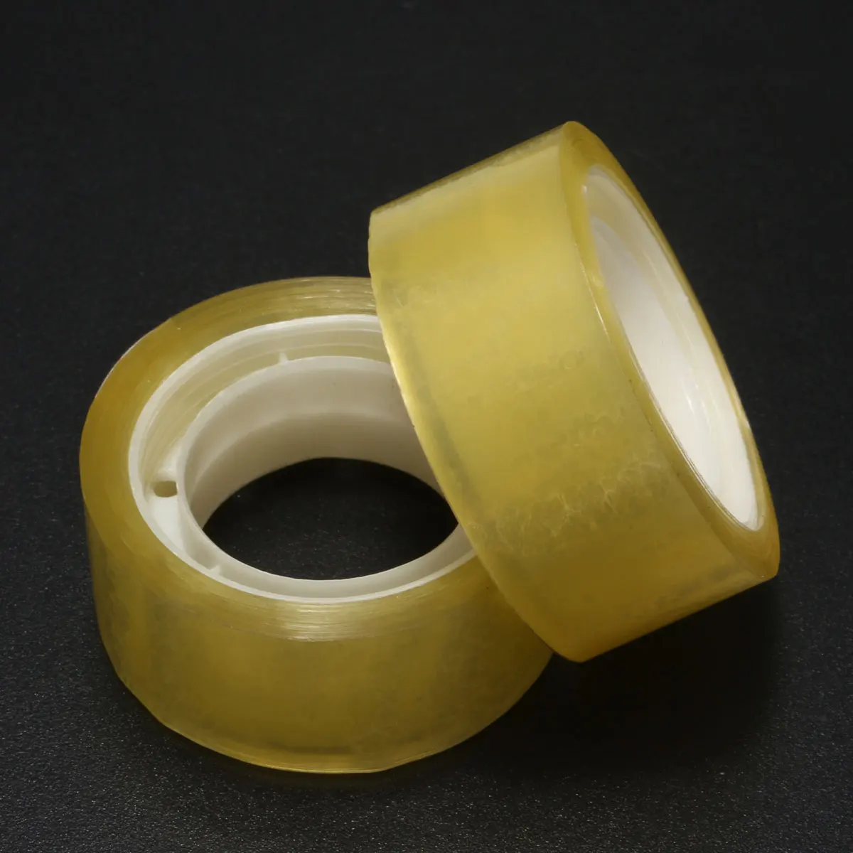 

1/3/5/10Pcs Clear Circle Holes Office Packing Carton Box Sticky Transparent Seal Tape 20 Yards
