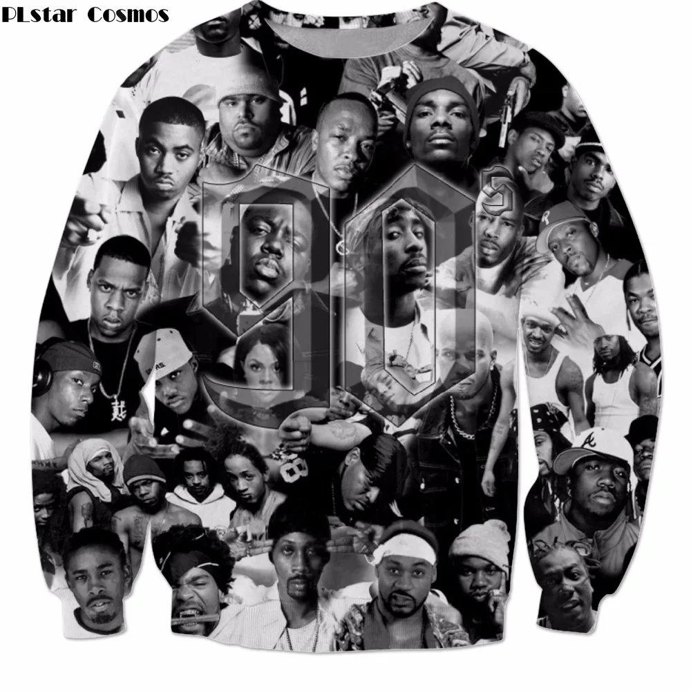 

PLstar Cosmos 2019 New Fashion Long Sleeve Outerwear Hip-hop singer 2pac Tupac Print 3d sweatshirt Unisex casual Pullovers