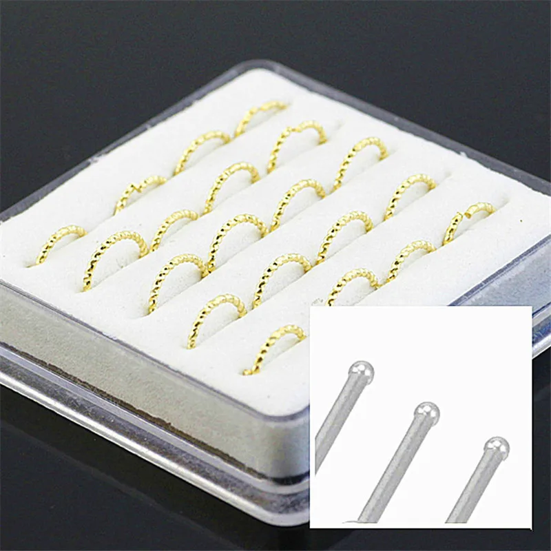 Gold Color Twist Rounded Women Nose Ring Vintage Personality Nose Nail & Rings Both Men and Bijoux Jewelry Gift 20pcs piercing jewelry,nose rings,body piercing jewelry,body jewelry,nose studs
