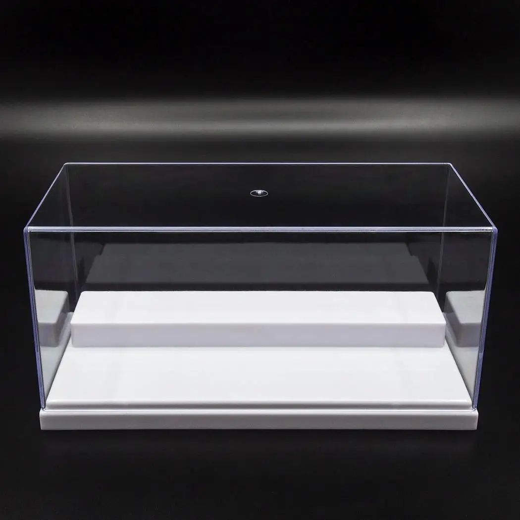 

Odoria DE Clear Acrylic Display Case 2 White Steps 19.5cm L Perspex Box Dustproof Protection