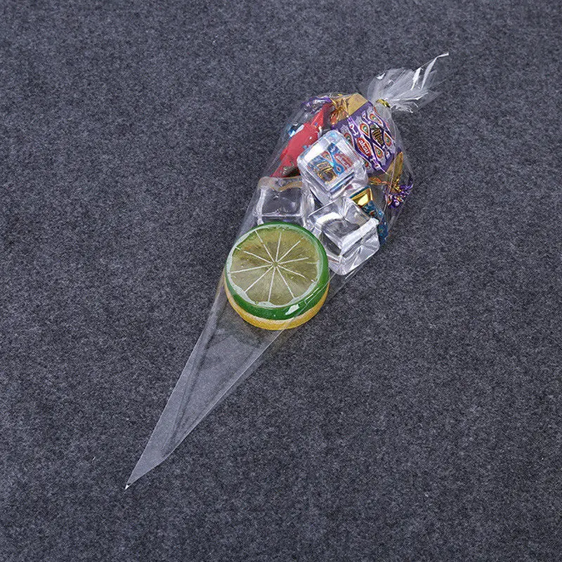 New Fashion 100Pcs Hot Selling Cellophane Gift Bags Candy Package Bag Creative Transparent Bag Candy Food Packaging Bag