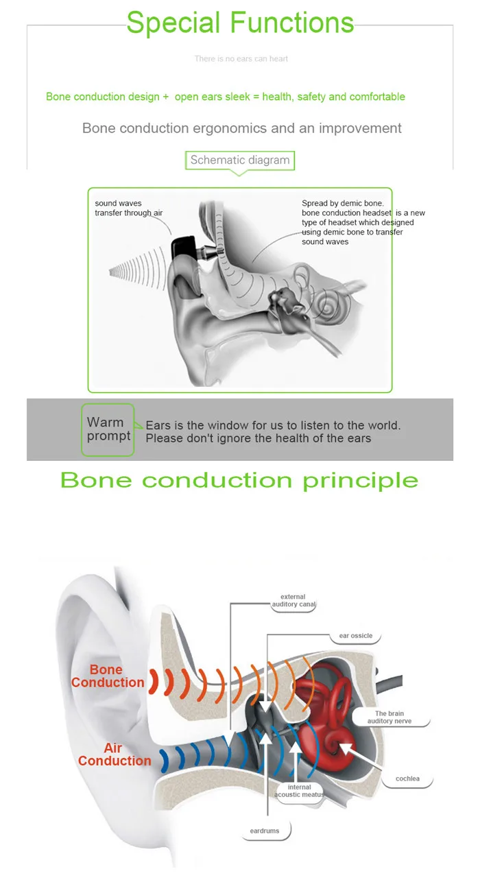 Winait спортивный с помощью костной проводимости спортивные наушники bluetooth
