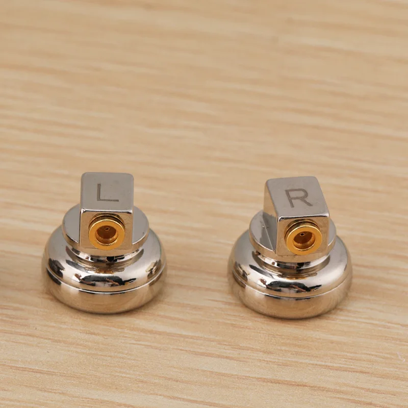 2pcs Customized 15 4MM Headphone Housing MMCX Detachable Jack Pure Copper Flat Headphone Shell Cases DIY