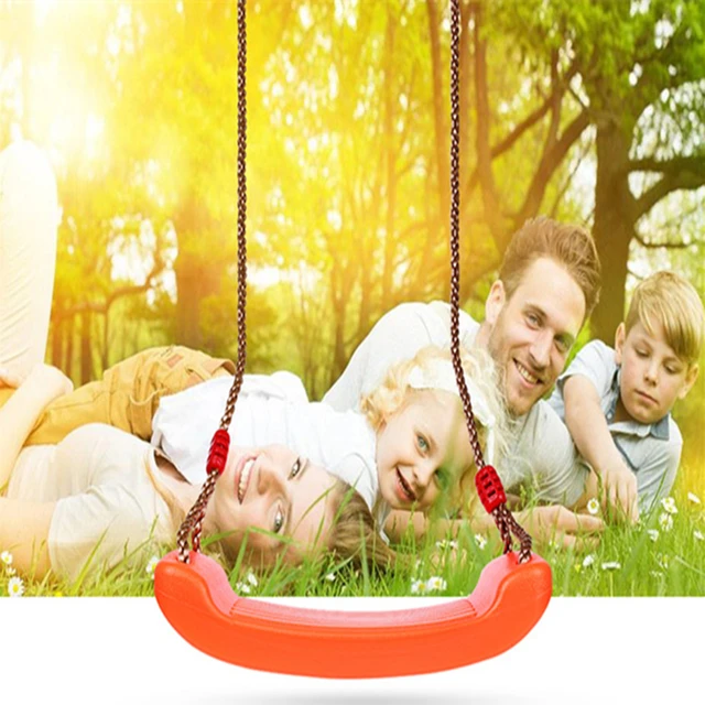 Us 14 92 10 Off Children Kids Indoor Outdoor Patio Swings Belt Seat Toys Garden Tree Swing Rope Seat Molded Kids Hanging Playground Swing Gifts In