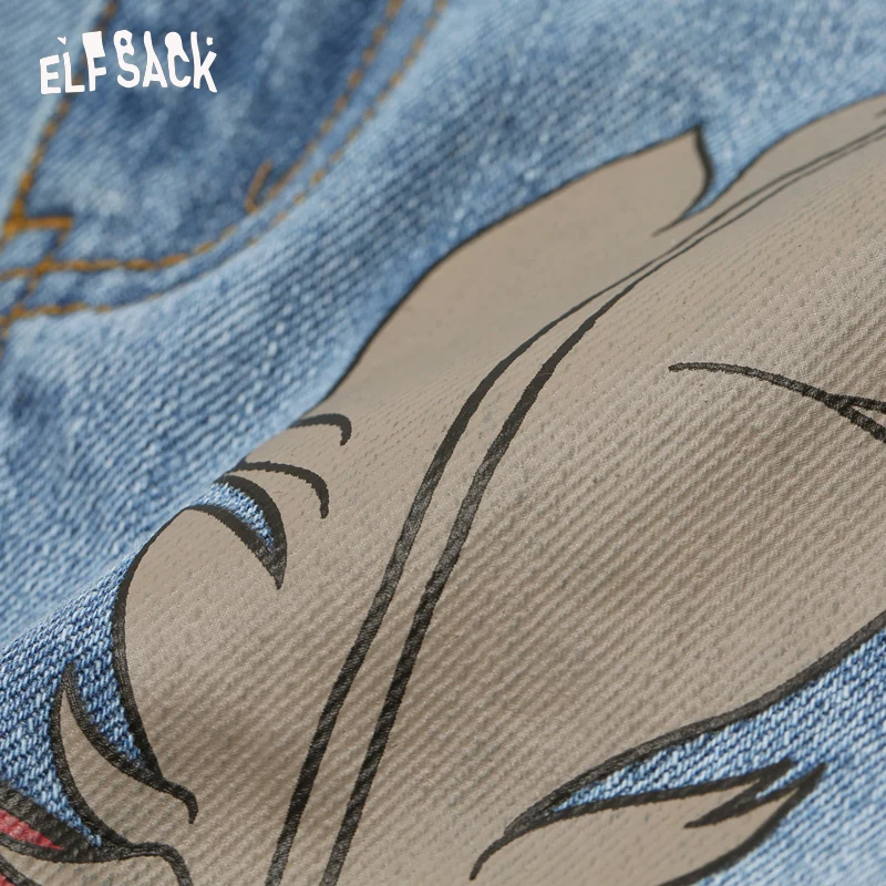 Женская Повседневная джинсовая юбка ELFSACK хлопковая трапециевидная с