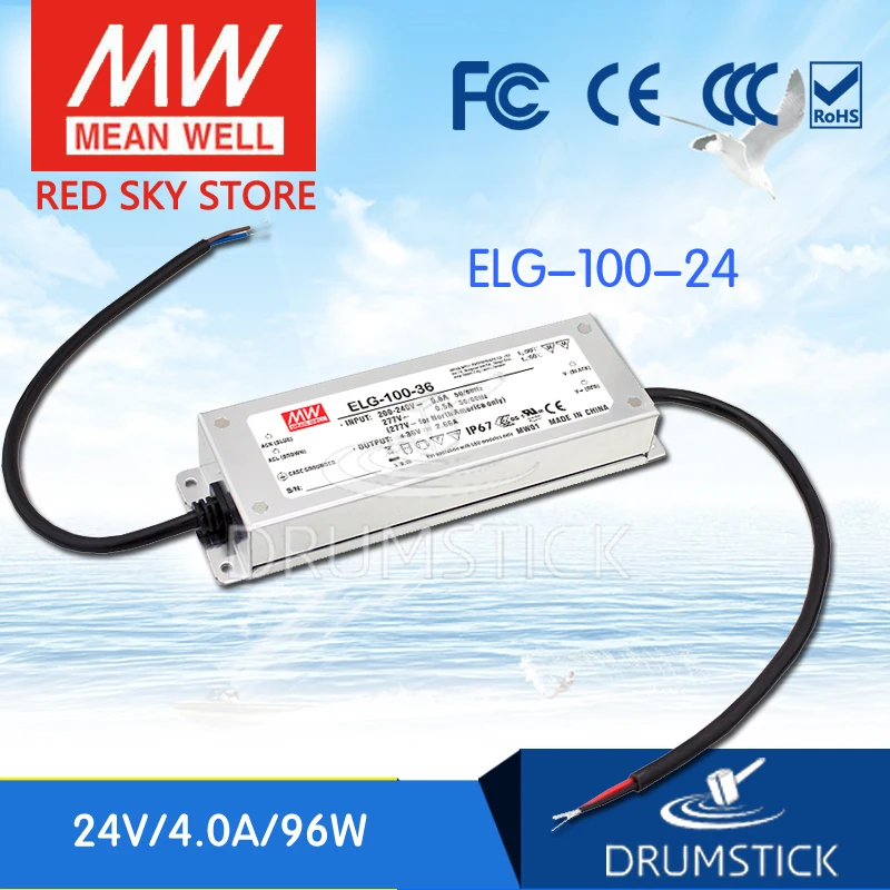 

Advantages MEAN WELL ELG-100-24 24V 4A meanwell ELG-100 24V 96W Single Output LED Driver Power Supply