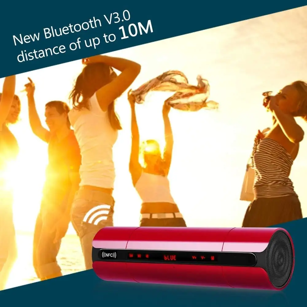 Wireless NFC Speakers Portable Bluetooth FM Radio HIFI LoudSpeakers 6W Stereo Music Surround Computer Speakers For Smart Device