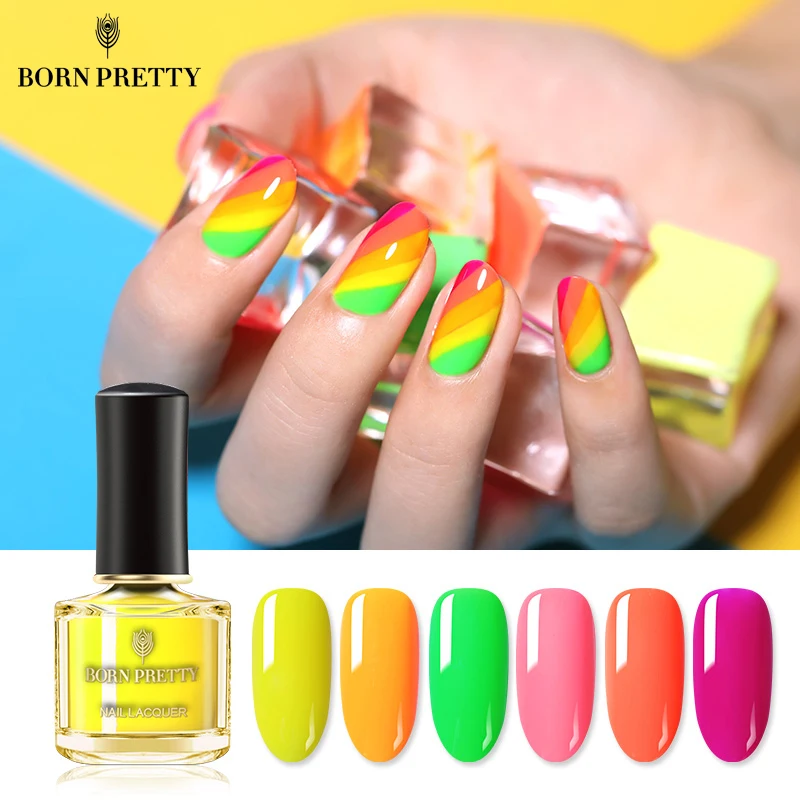 BORN PRETTY флуоресцентный неоновый лак для ногтей 6 мл Летняя серия цветной модный