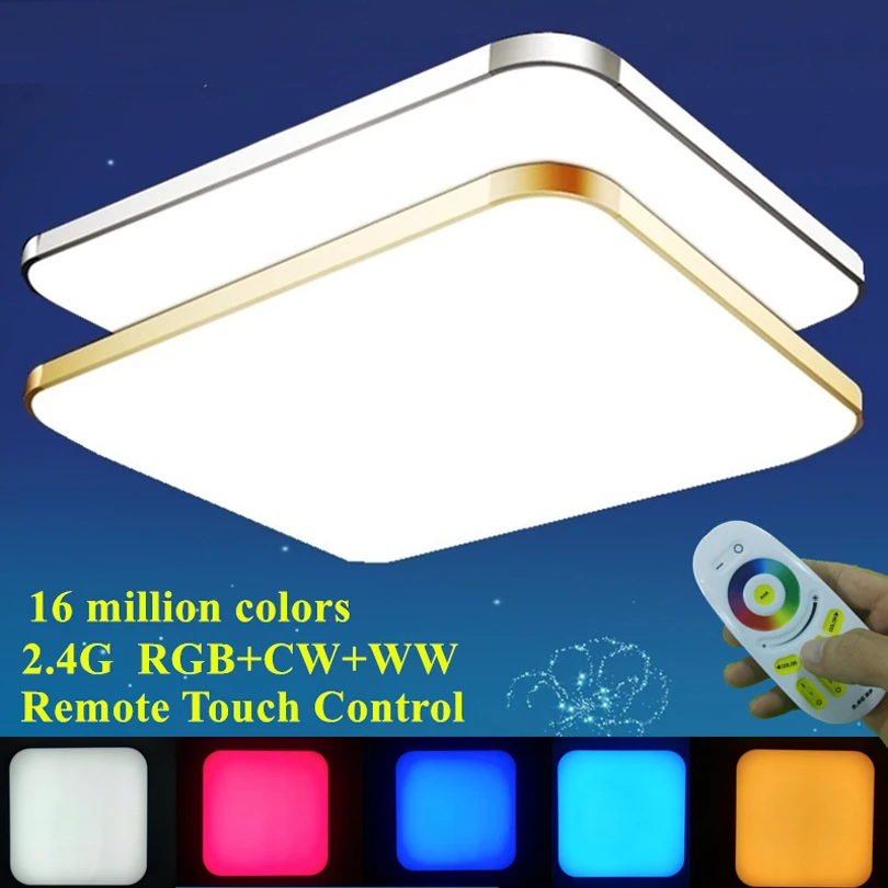 

Modern Living Room Colorful RGB+Cold White+Warm White 2.4G RF Remote Control LED Ceiling Light Dimmable Smart Ceiling Lamp