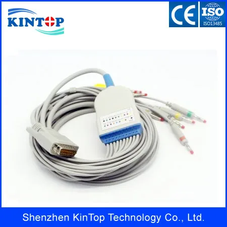 

Compatible New Edan SE-1, SE-3 EKG Patient monitor the One-piece 10 leads ECG cable Banana 4.0 leadwires,IEC or AHA.