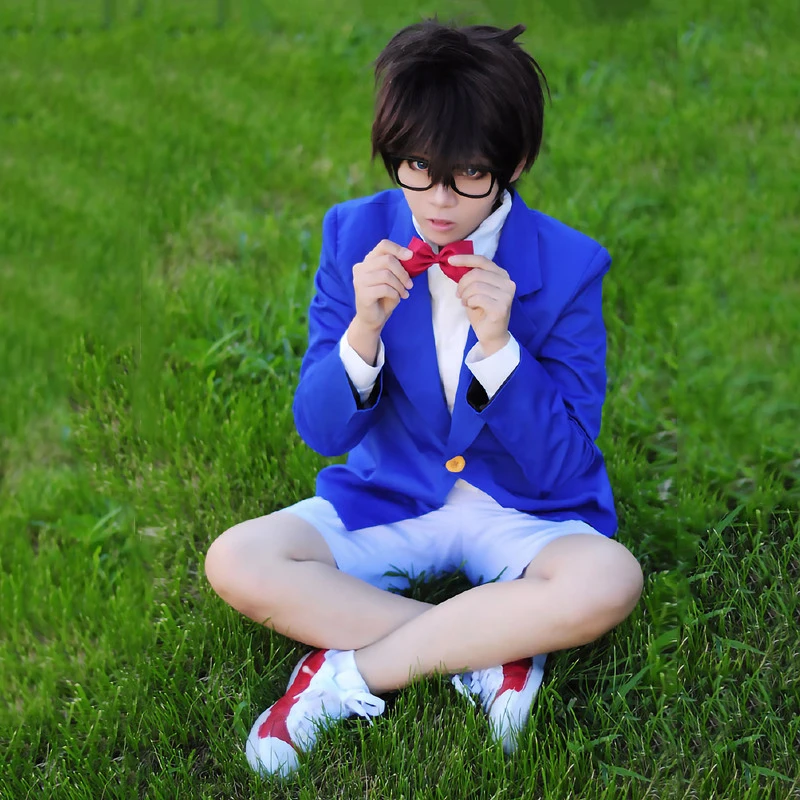 江戸川コナンコスプレ衣装アニメ探偵コナン服ハロウィンコスプレ衣装スポット供給 Detective Conan Costume Halloween Costumehalloween Costumes Free Shipping Aliexpress