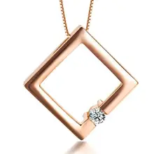 0.04ct натуральный бриллиант 18 К золото GVBORI женский кулон квадратный дизайн ювелирные украшения роскошный классический