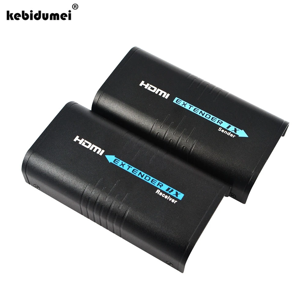 

kebidumei 1080P Wireless HDMI Ethernet Network Transmitter Receiver / Sender Extender TX/RX 120M for Cat5 Cat6 Rj45 HDTV TV