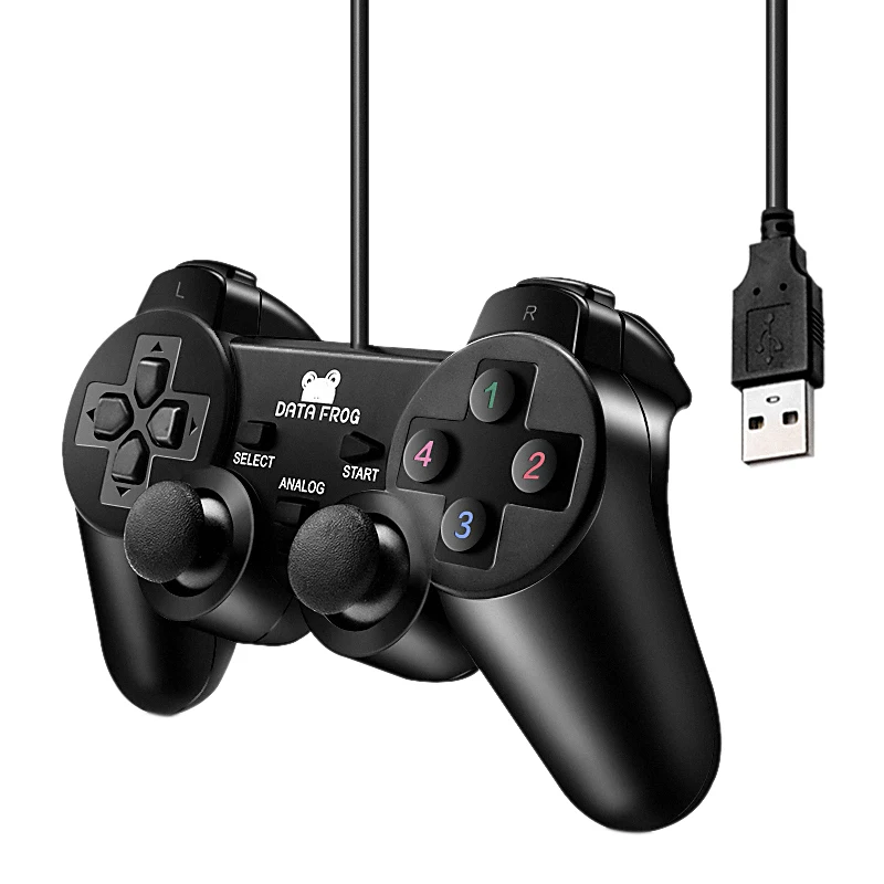 Виброджойстик Data Frog Проводной Usb ПК контроллер для компьютера ноутбука