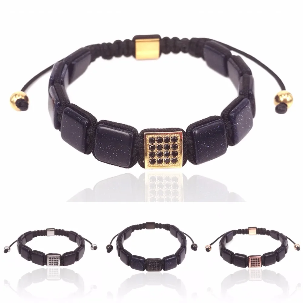 Blus Sand Square (Black CZ)