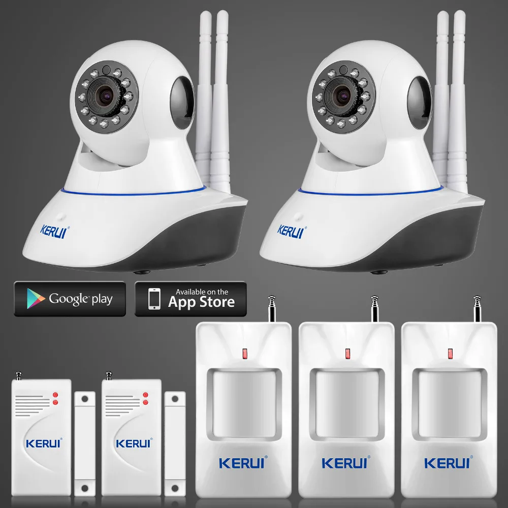 720P HD WiFi IP Camera HD 1MP CCTV IP CMOS security camera Alarm system For wifi and GSM sms alarm system Android APP control