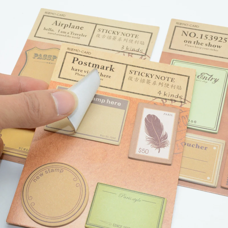 Vintage Memo Pads Stickers Scrapbooking Sticky Notes And Memo Pads