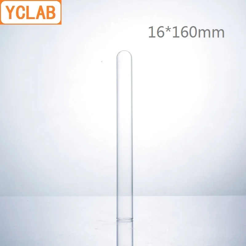 Стеклянная тестовая трубка YCLAB 16*160 мм плоское отверстие боросилированное стекло