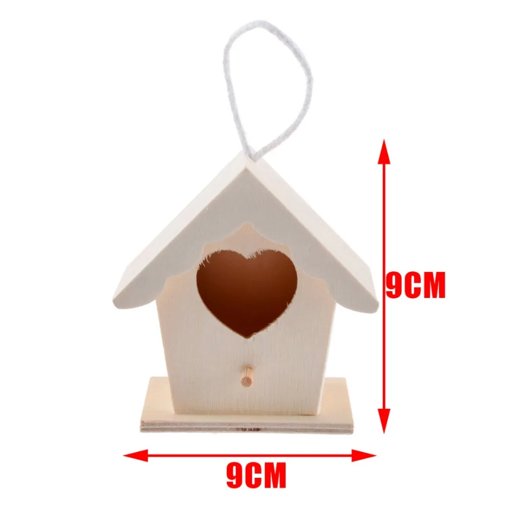 1 шт. 9*9 см деревянное Птичье гнездо наружная подвесная коробка для скворечника сад птичья клетка Сад Двор украшение питания аксессуары для домашних животных