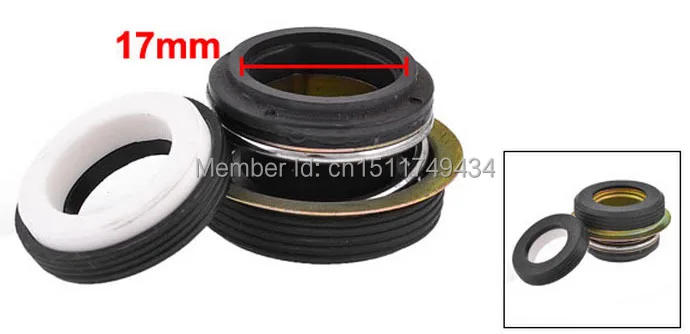 

SB-17 Ceramic Ring Rubber Bellows 17mm Inner Dia Pump Mechanical Seal 2pcs