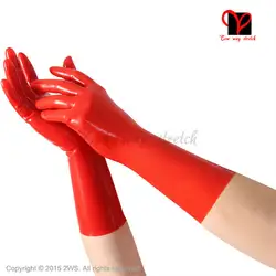Пикантные красные Латекс Короткие перчатки наручные пять пальцев запястье перчатки резиновые варежки gummi ручной Bodycon Купальник XXXL ST-004