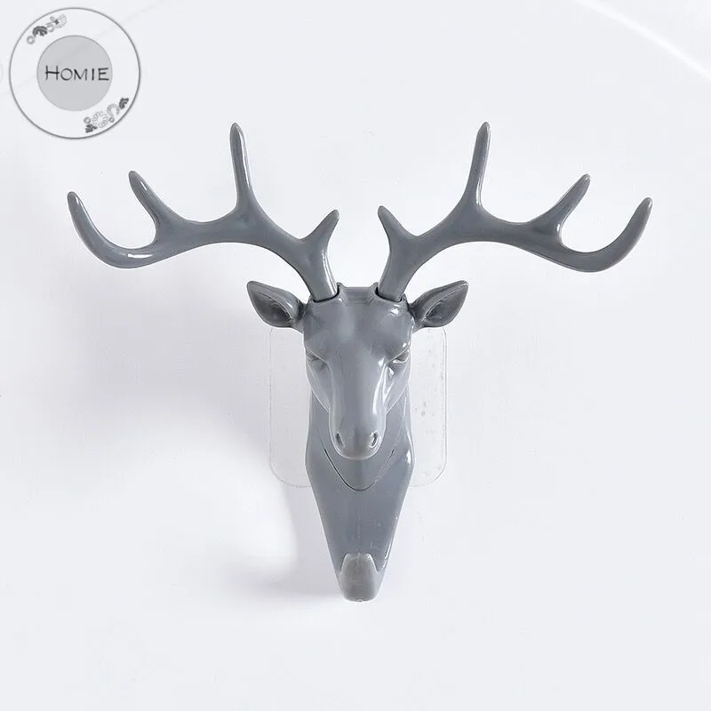 HOMIN Animal Wall Decor Hooks Antlers American Style Household Decor Hooks Multi-purpose Wall Coat Keys Bags Clothes Hook 01_