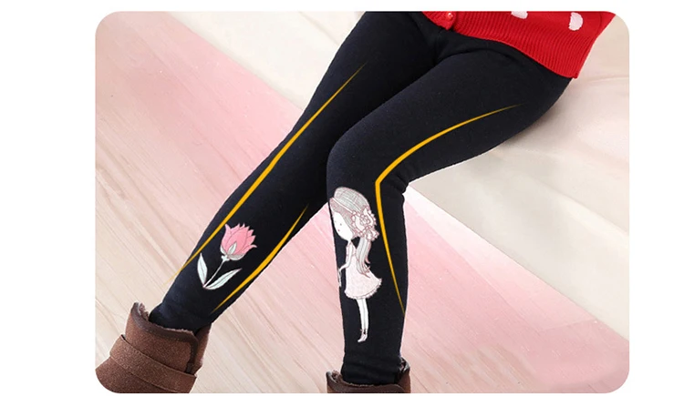 Liakhouskaya/ г.; Зимние флисовые леггинсы для девочек; Детские теплые бархатные брюки; плотные теплые брюки; узкие брюки-карандаш