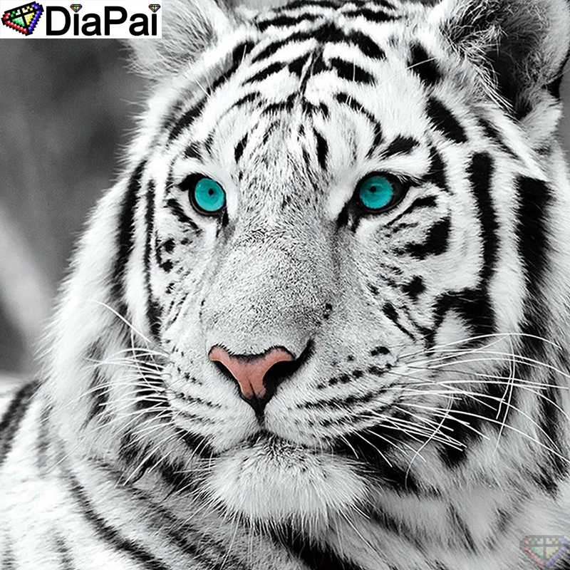 

DiaPai 5D DIY Diamond Painting 100% Full Square/Round Drill "Animal tiger" Diamond Embroidery Cross Stitch 3D Decor A21523