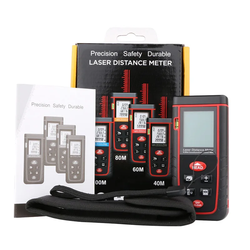 

Firecore Laser Distance Meter 40M 60M 80M 100M Rangefinder Trena Laser Tape Range Finder Build Measure Device Ruler Test Tool