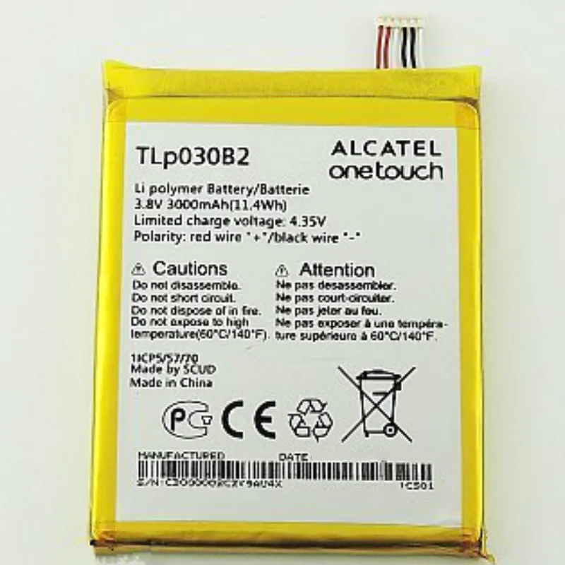 Аккумулятор 3000 мАч для Alcatel One Touch Pop S7 Onetouch OT 7045 7045Y TLp030B2/TLp030B1 + трек-код | Мобильные