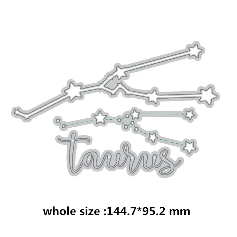 Созвездие зодиака с логотипом набор штампов для резки металла для скрапбукинга и бумага для изготовления открыток ремесленные штампы Новинка - Цвет: 11 Taurus