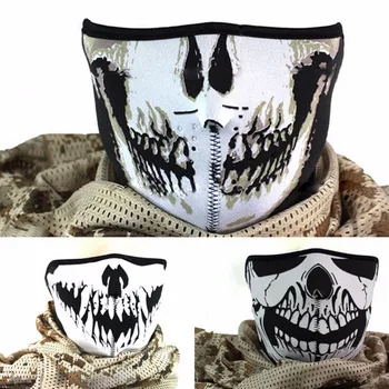 

3 Styles 1 Pc Ski Snowboard Motorcycle Biker Sport Protection Masks Skull Neoprene Half Face Mouth Mask
